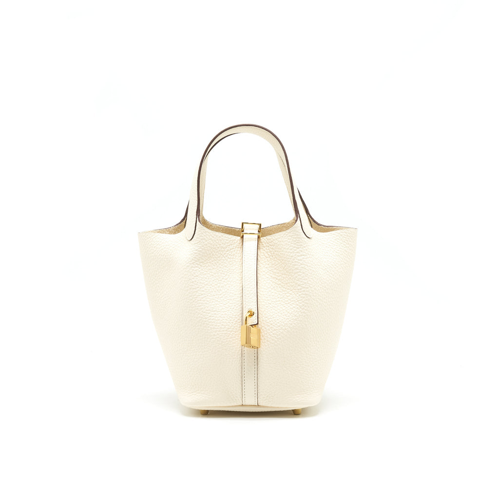 HERMES PICOTIN 18 LOCK BAG NATA GHW