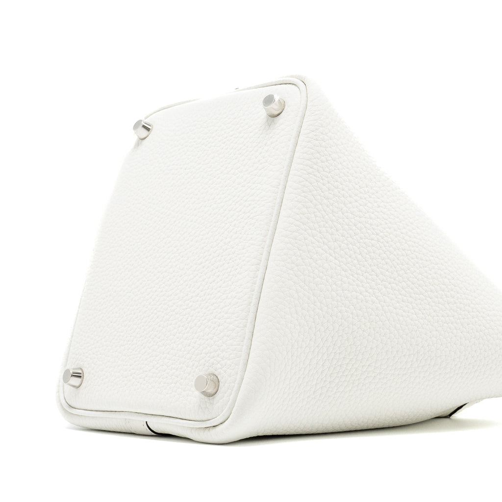 HERMES PICOTIN 18 LOCK BAG CLEMENCE NEW WHITE SHW