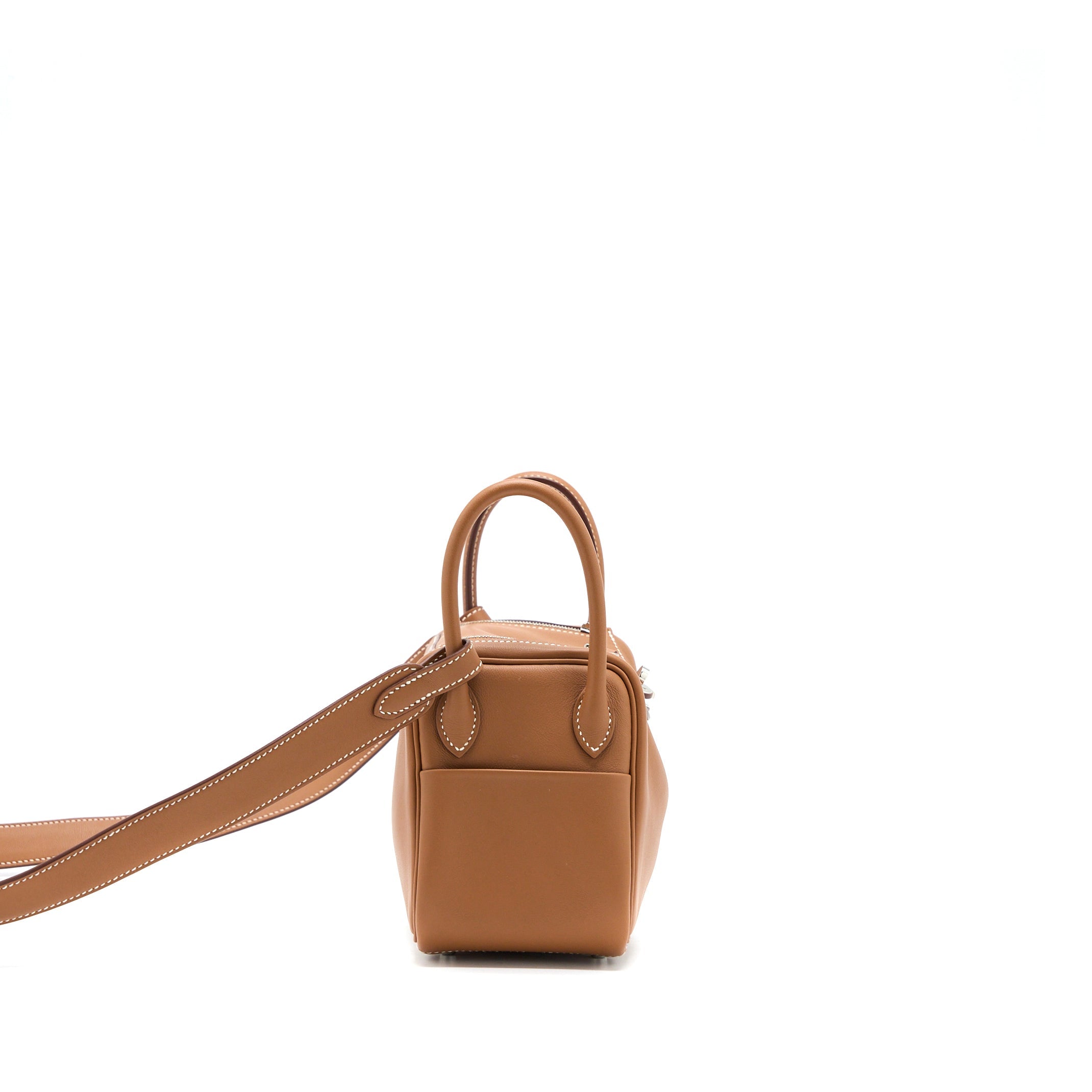 HERMES MINI LINDY SWIFT GOLD/AMBER YELLOW SHW