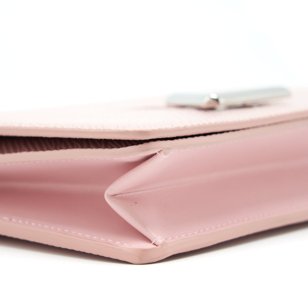 LOUIS VUITTON TWIST WALLET ON CHAIN EPI PINK SHW