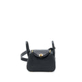 HERMES MINI LINDY OSTRICH BLACK GHW