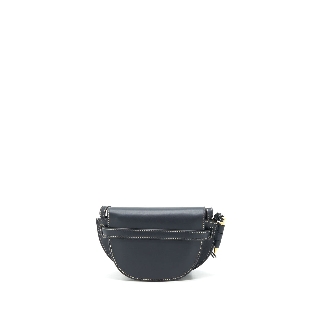 LOEWE MINI GATE DUAL BAG CALFSKIN BLACK GHW