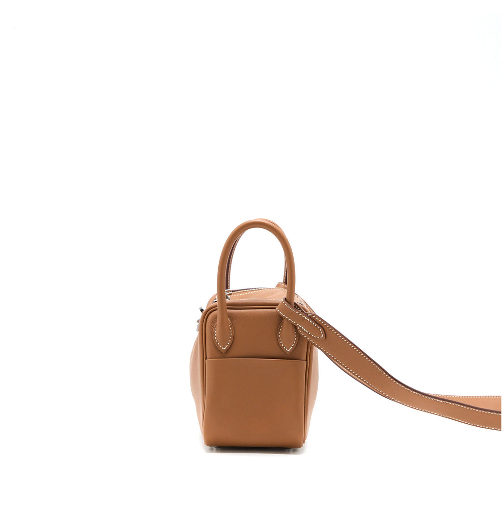 HERMES MINI LINDY SWIFT GOLD/AMBER YELLOW SHW