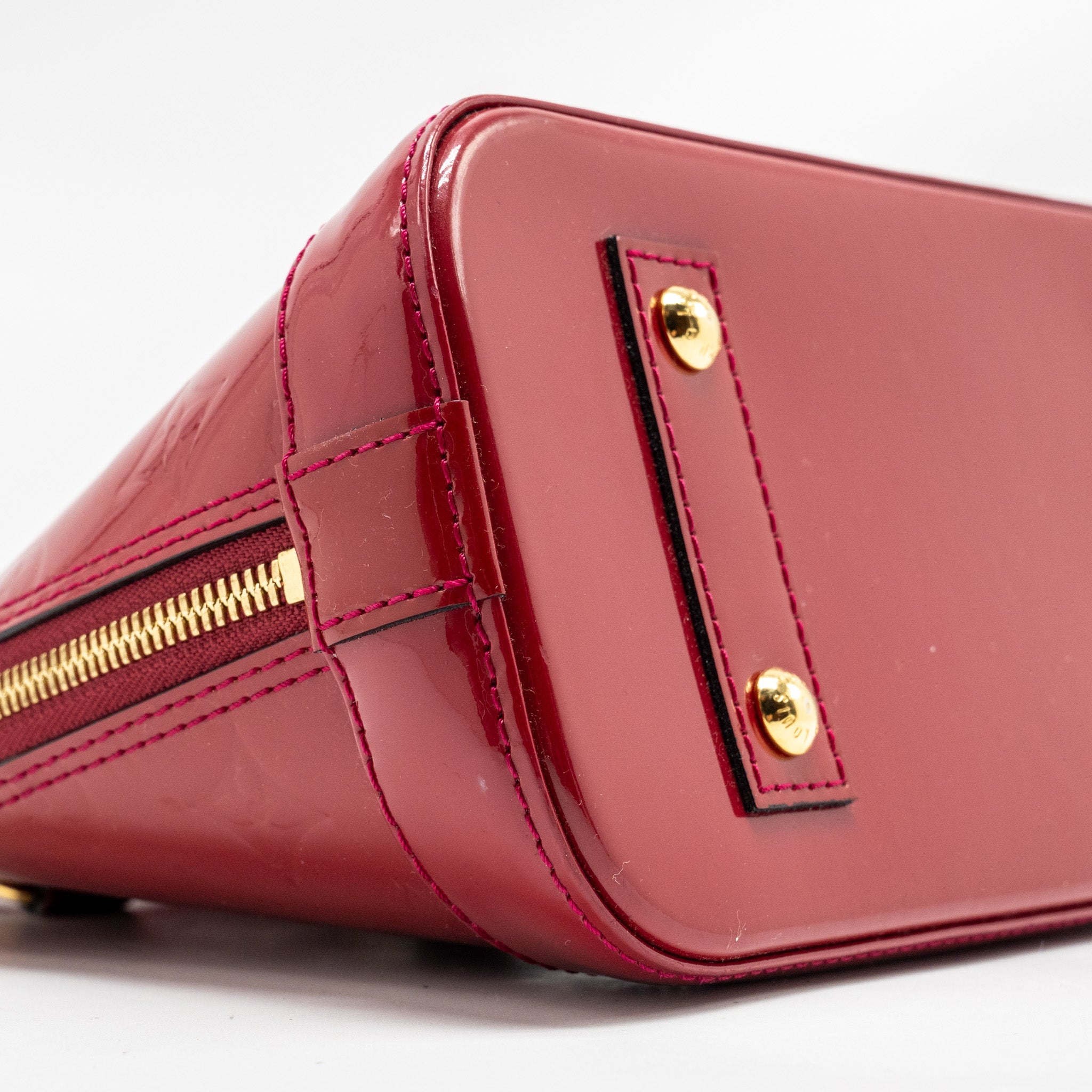 LOUIS VUITTON ALMA BB PATENT RED GHW