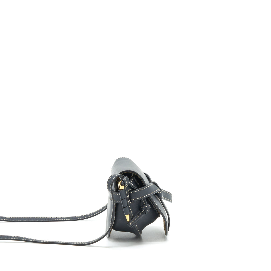 LOEWE MINI GATE DUAL BAG CALFSKIN BLACK GHW