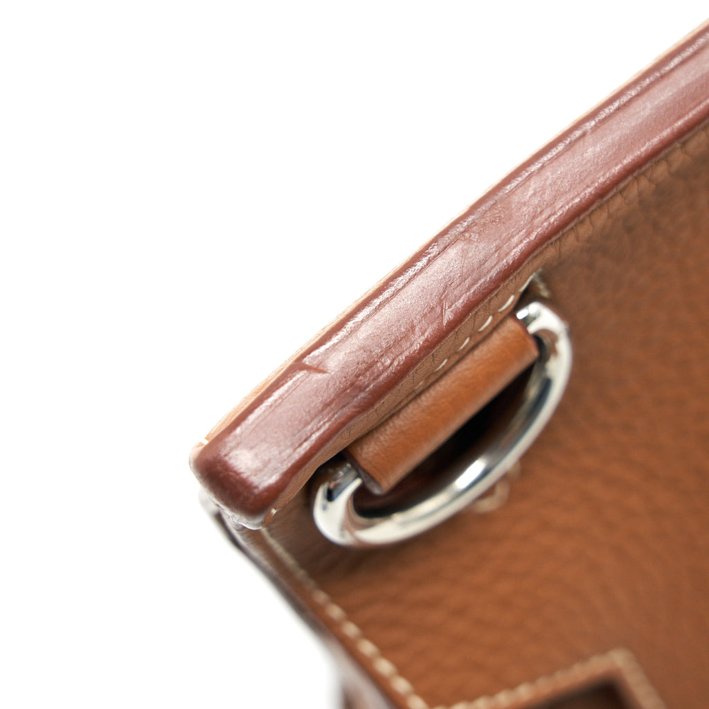 HERMES JYPSIERE 34 BAG GOLD CLEMENCE LEATHER SHW