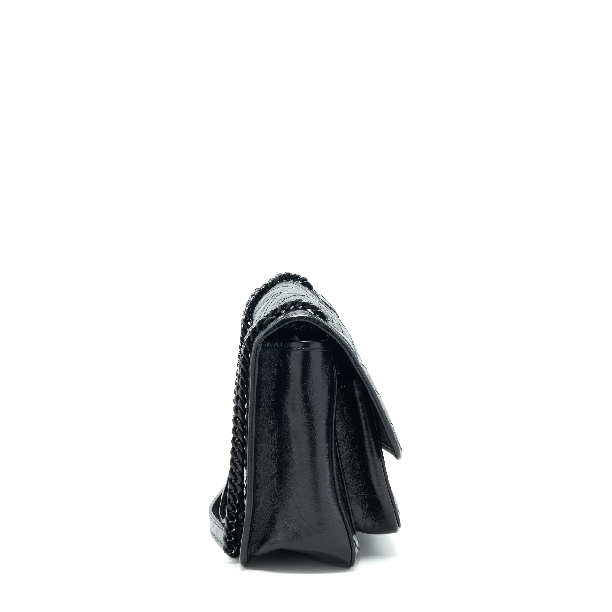 SAINT LAURENT MEDIUM NIKI BAG CRINKLED VINTAGE SO BLACK