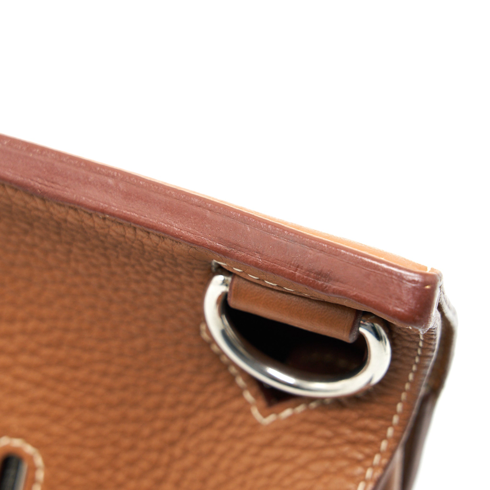 HERMES JYPSIERE 34 BAG GOLD CLEMENCE LEATHER SHW
