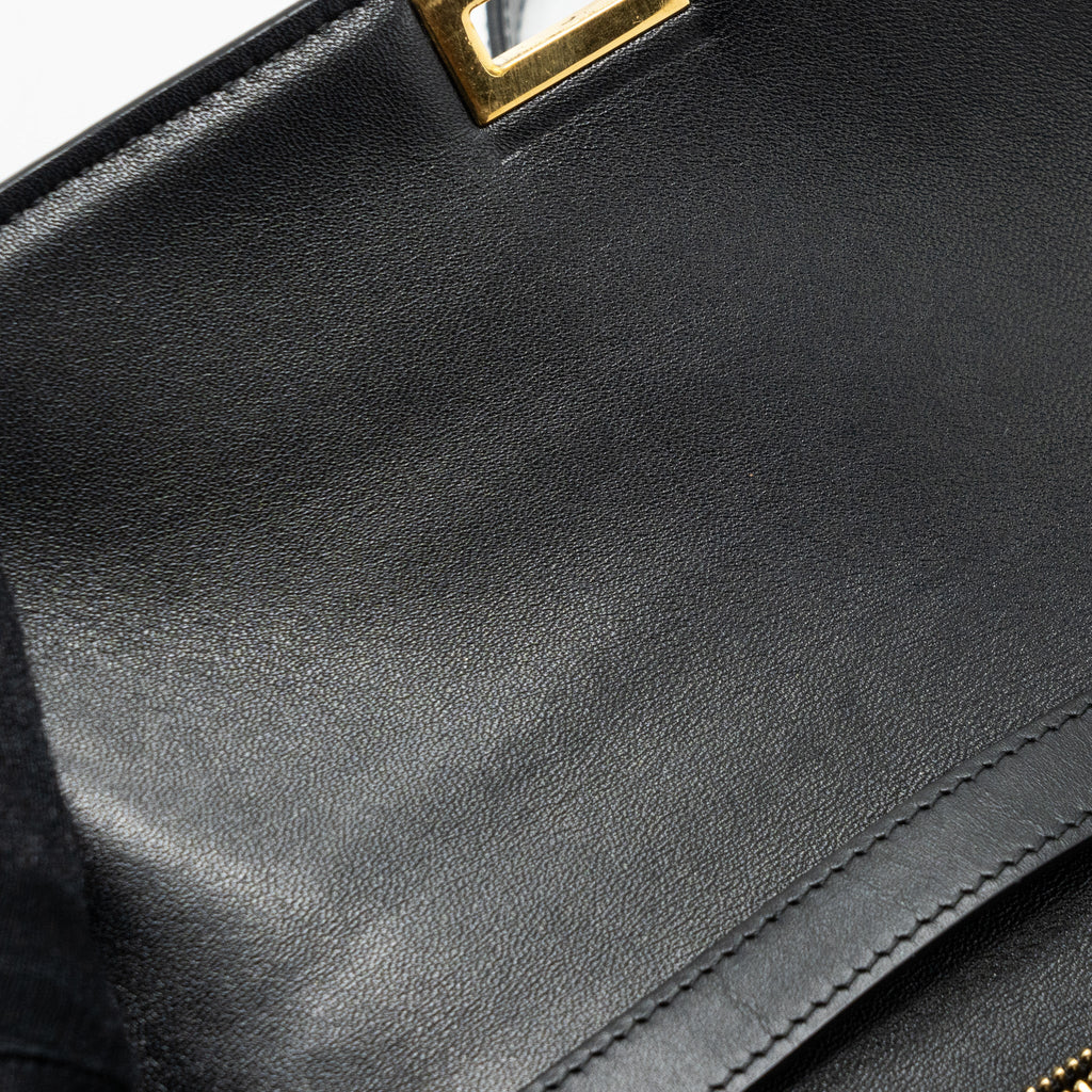 CELINE MEDIUM CLASSIC BOX BAG CALFSKIN BLACK GHW