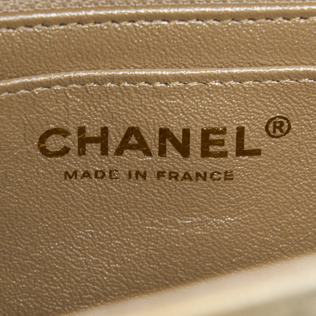 CHANEL 22C MINI RECTANGULAR FLAP BAG GOATSKIN OMBRE BEIGE BRUSHED GHW(MICROCHIP)