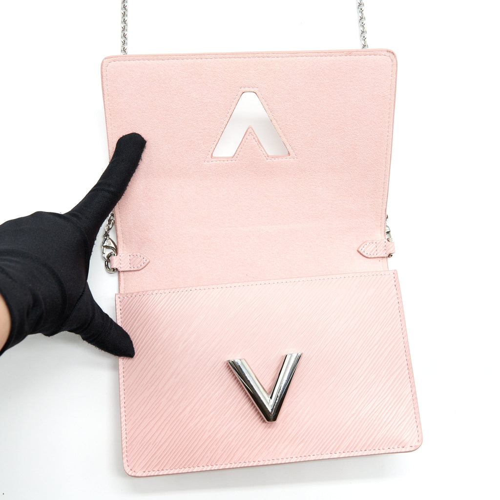 LOUIS VUITTON TWIST WALLET ON CHAIN EPI PINK SHW