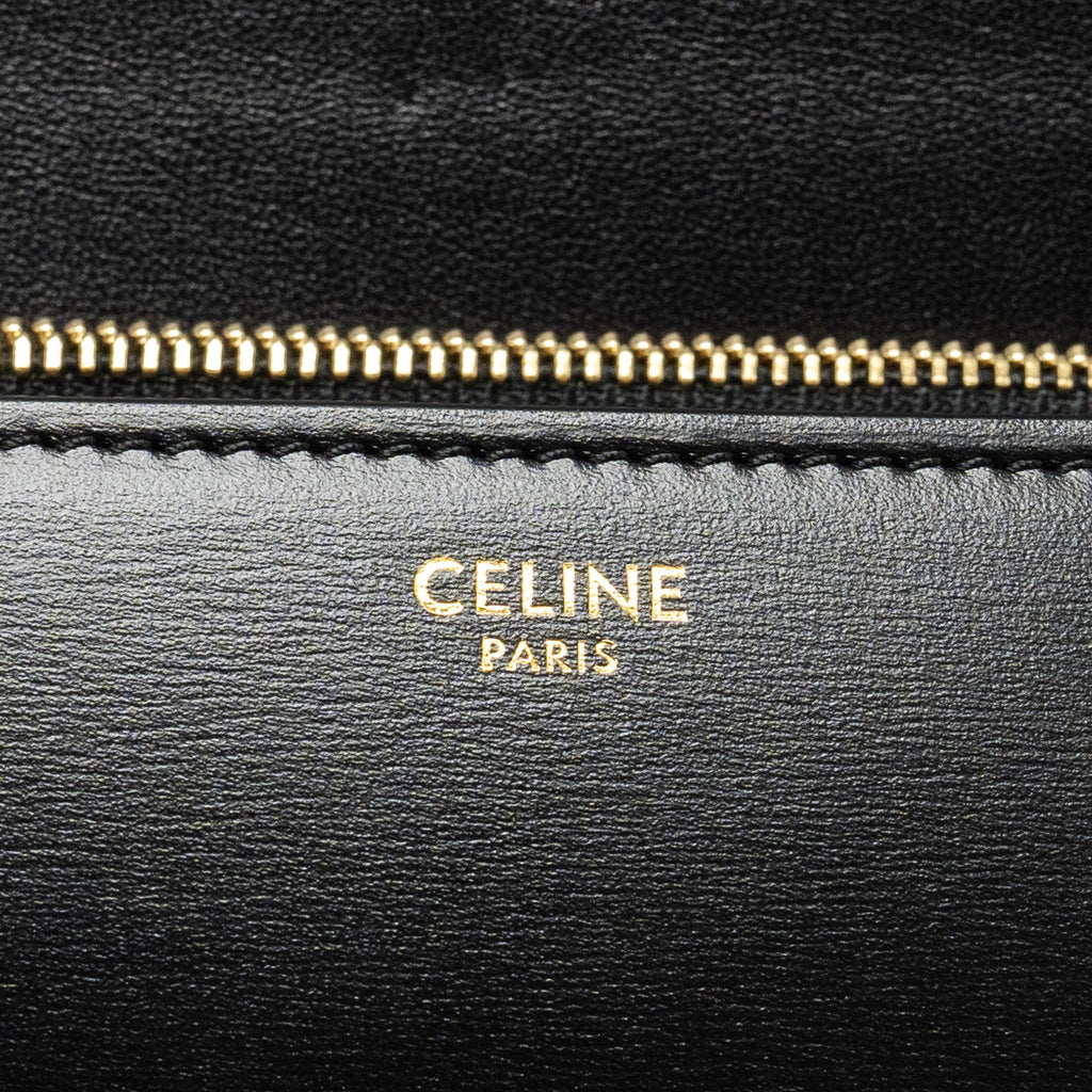CELINE MEDIUM CLASSIC BOX BAG CALFSKIN BLACK GHW