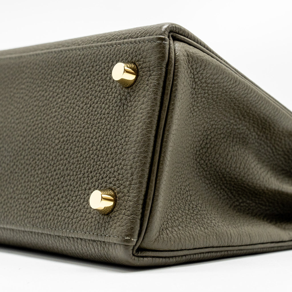 HERMES KELLY 25 TOGO C6 VERT DE GRIS GHW