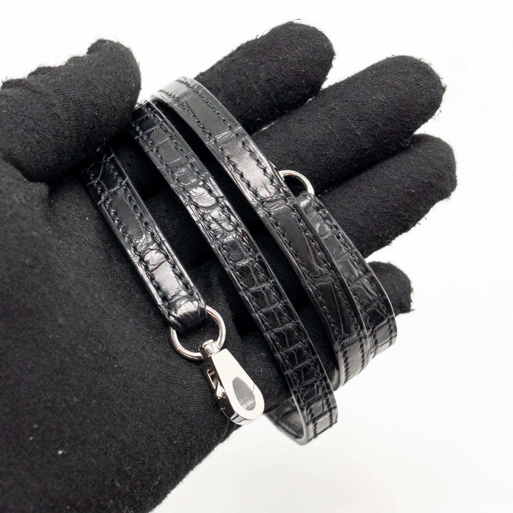 HERMES MINI KELLY II ALLIGATOR MISSSISSIPPIENSIS MATT BLACK SHW