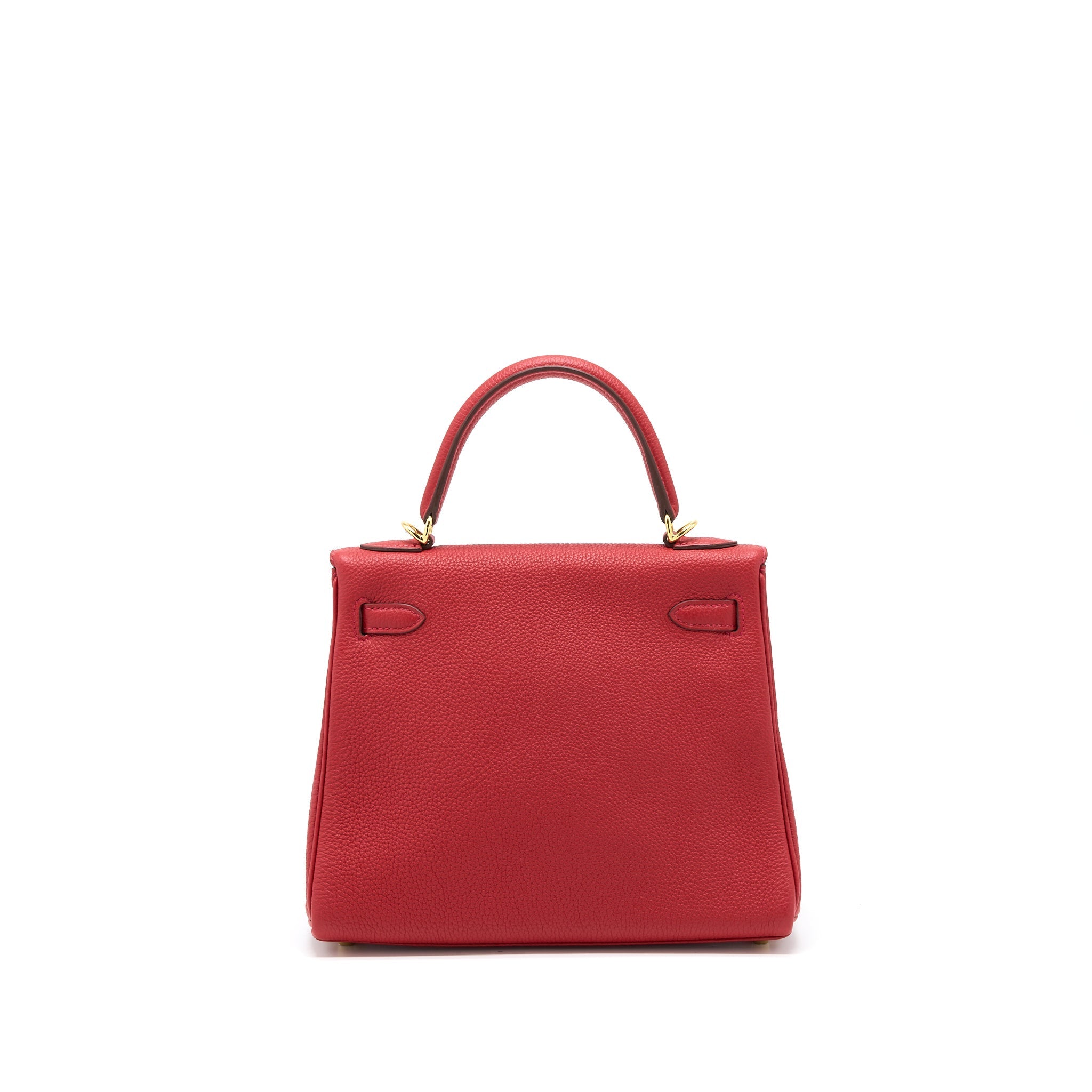 HERMES KELLY 25 TOGO Q5 ROUGE CASAQUE GHW