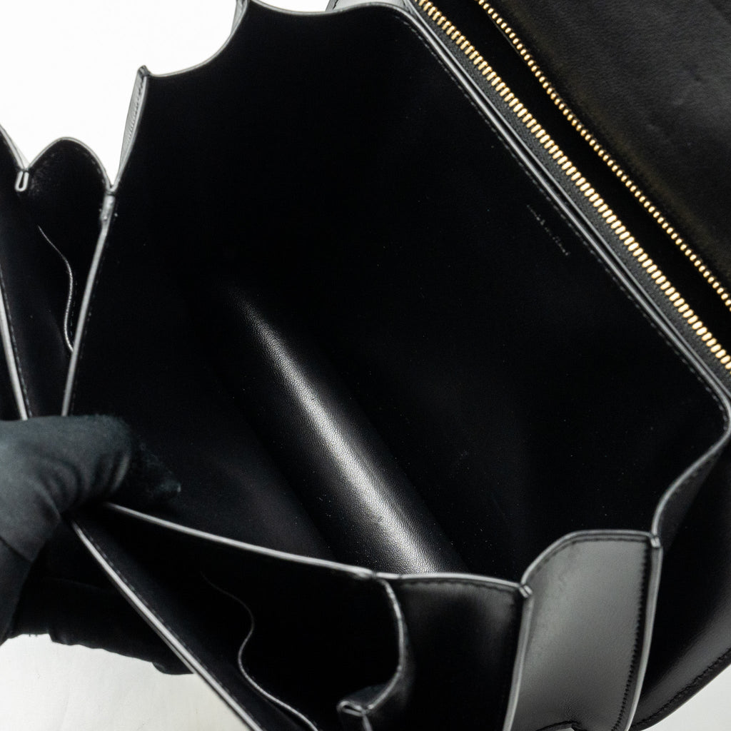 CELINE MEDIUM CLASSIC BOX BAG CALFSKIN BLACK GHW