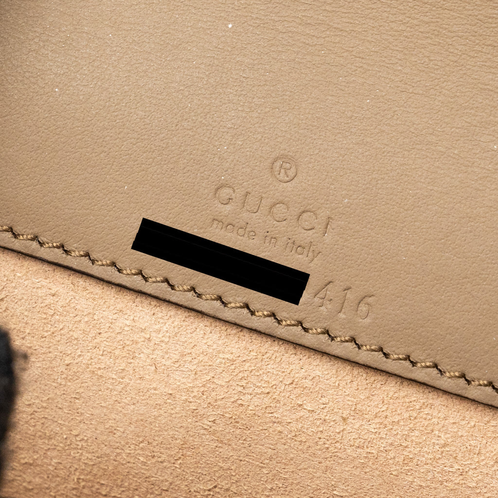 GUCCI SUPER MINI DIONYSUS GG SUPREME CANVAS/SUEDE BROWN SHW
