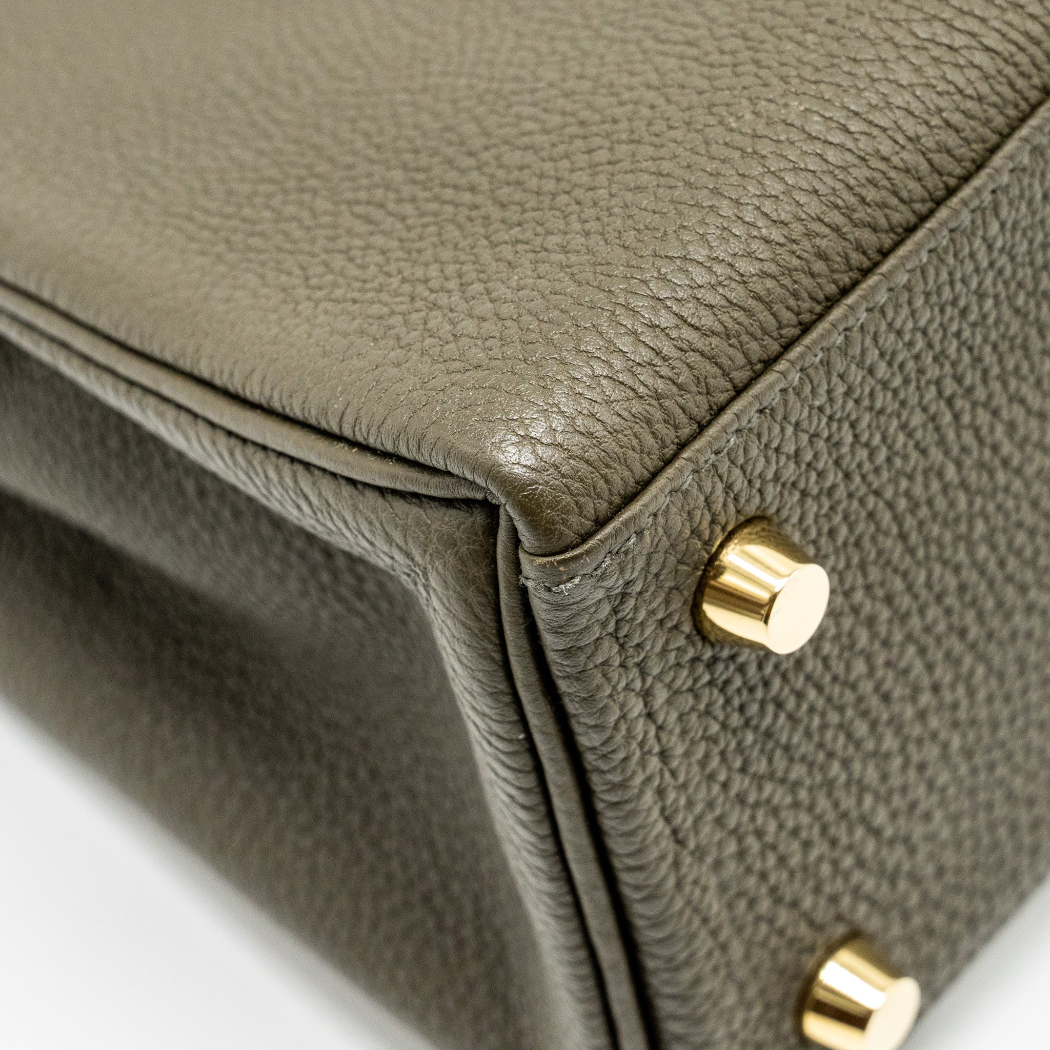 HERMES KELLY 25 TOGO C6 VERT DE GRIS GHW