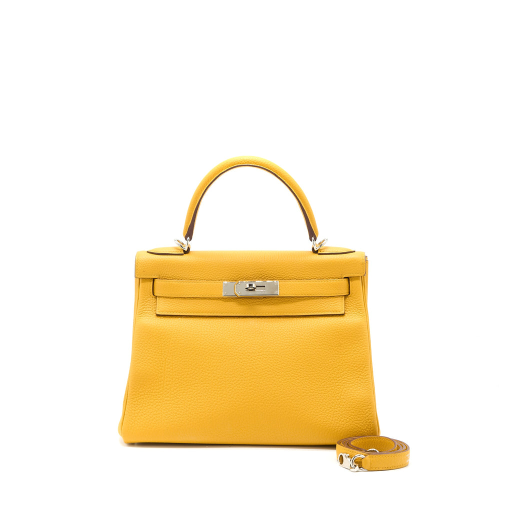 HERMES KELLY 28 TOGO 9D JAUNE AMBER SHW