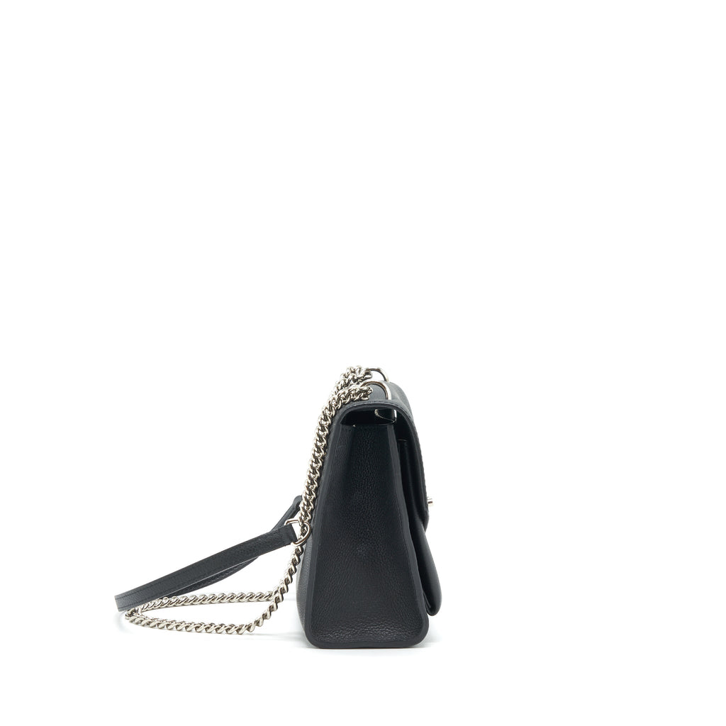 LOUIS VUITTON MYLOCKME SATCHEL CHAIN BAG CALFSKIN BLACK SHW