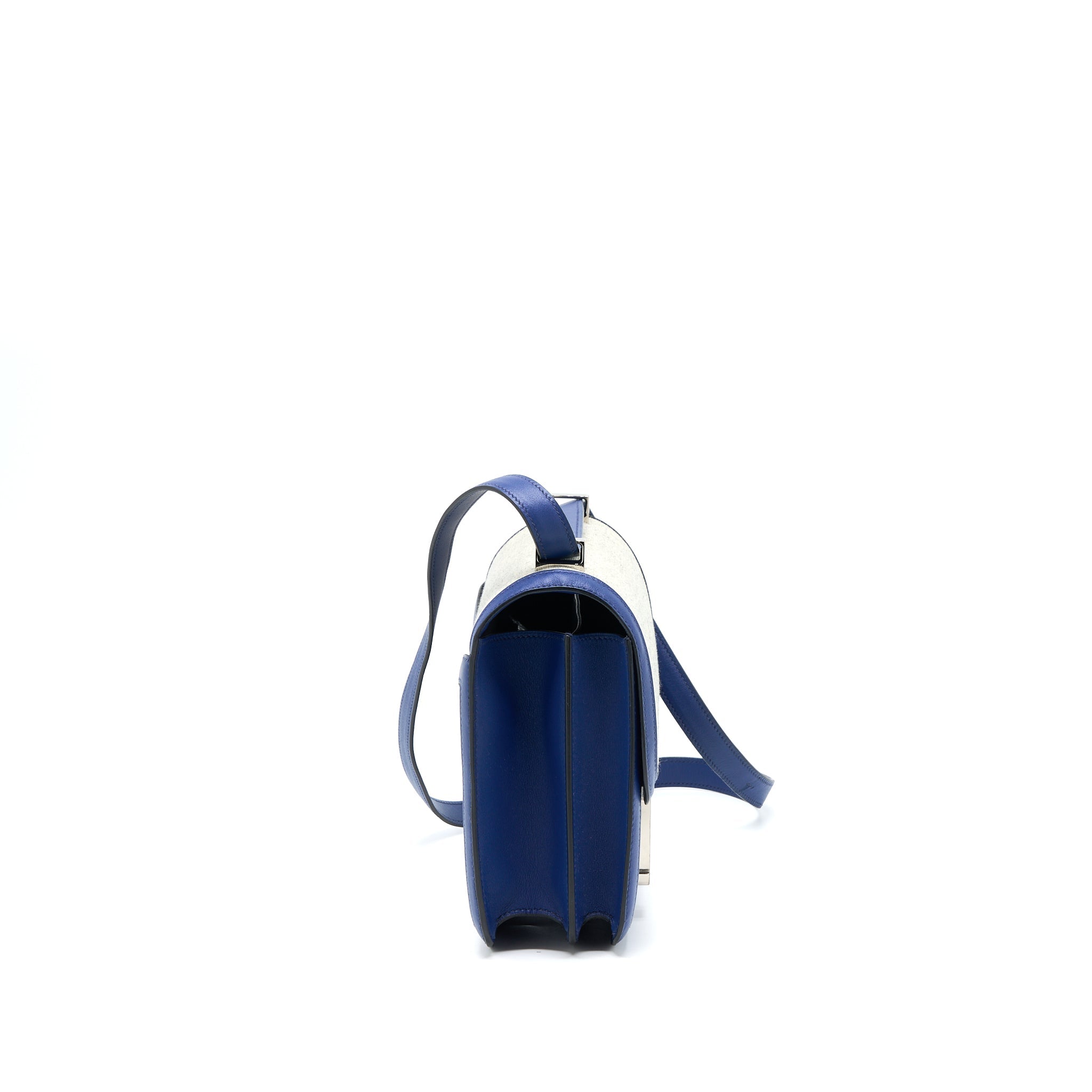 HERMES CONSTANCE 24 SWIFT/TOILE BLACK/BLUE SAPHIR SHW
