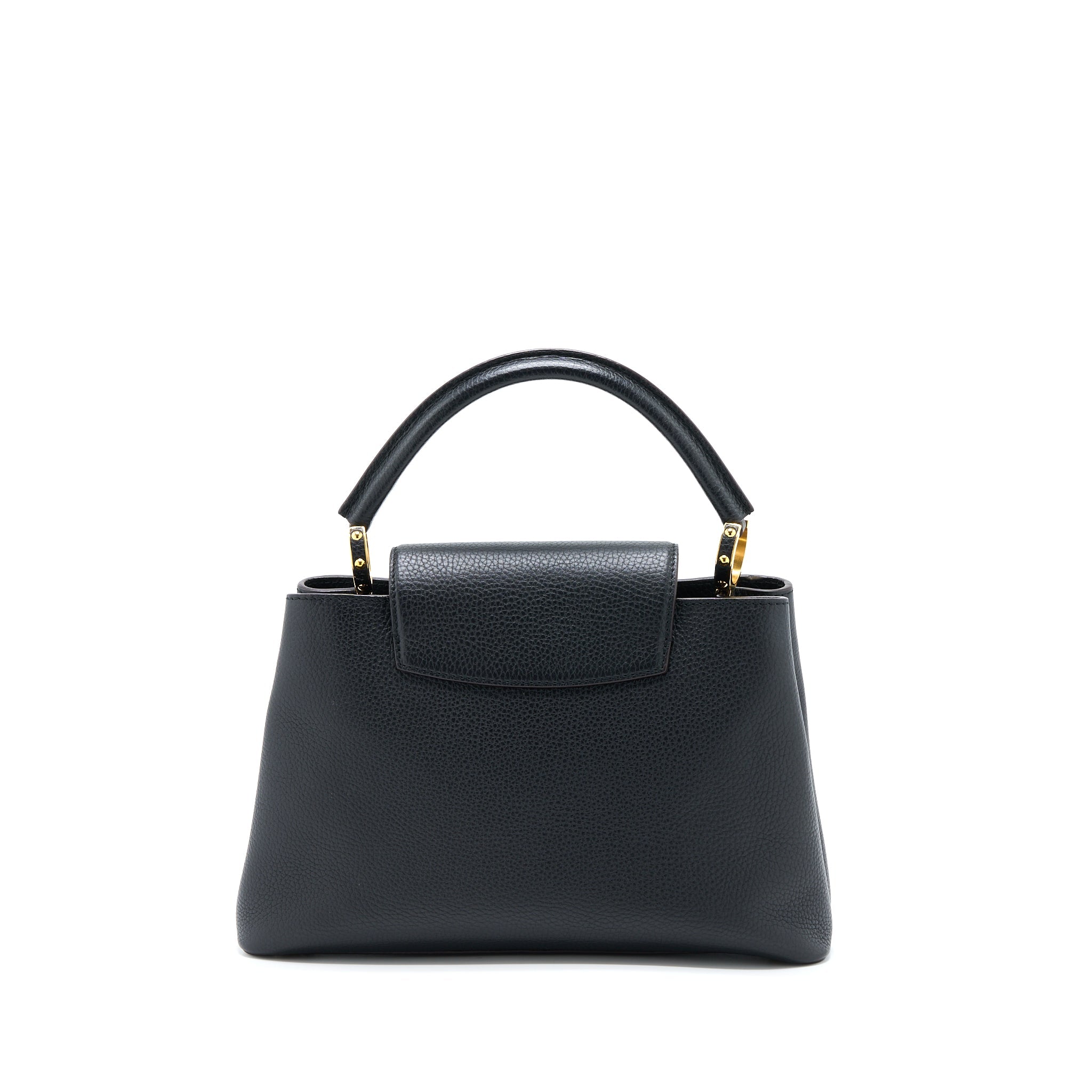 LOUIS VUITTON CAPUCINES MM TAURILLON BLACK GHW
