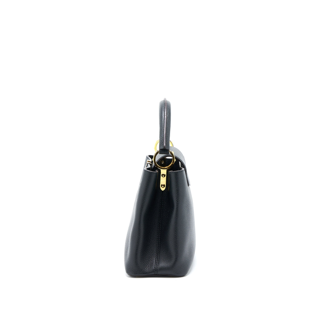 LOUIS VUITTON CAPUCINES MM TAURILLON BLACK GHW