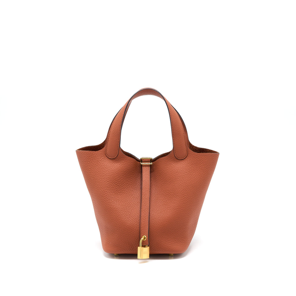 HERMES PICOTIN 18 LOCK BAG CLEMENCE CUIVE GHW