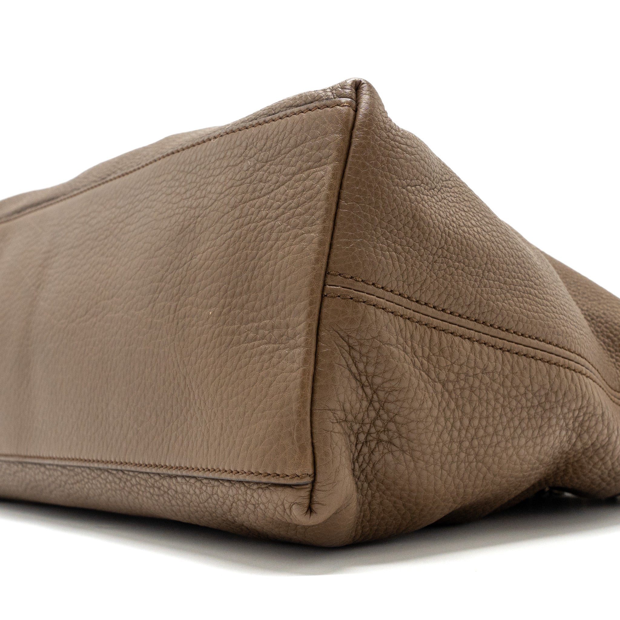 GUCCI DISCO TOTE BAG CALFSKIN BROWN LGHW