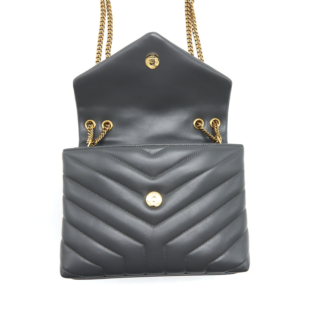 SAINT LAURENT SMALL LOU LOU BAG STORM COLOUR GHW