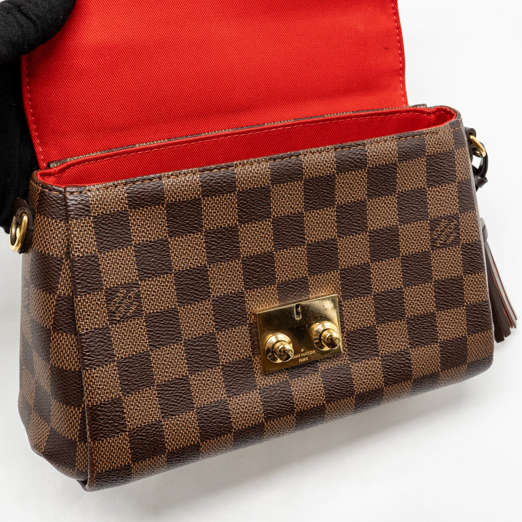 LOUIS VUITTON CROISETTE DAMIER EBENE CANVAS GHW