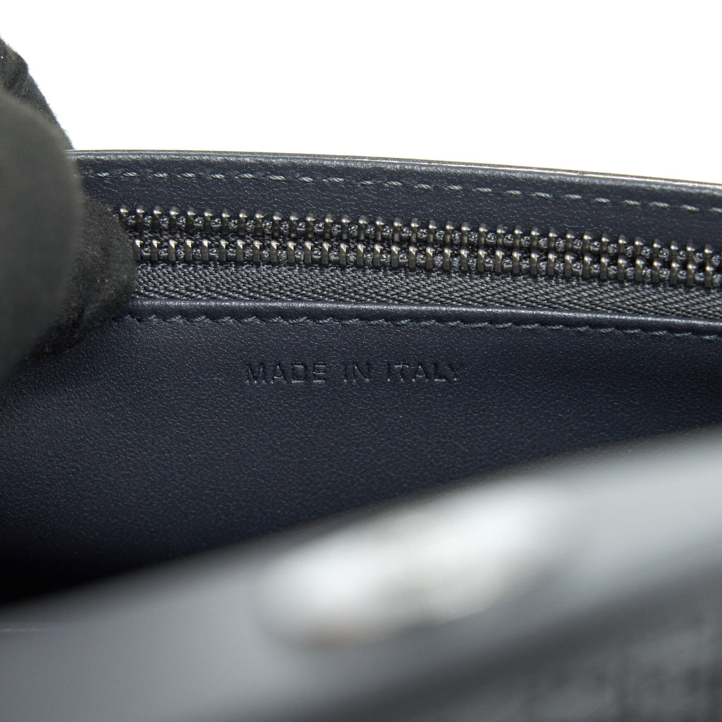 DIOR DIORAMA WALLET ON CHAIN METALLIC BLACK SHW