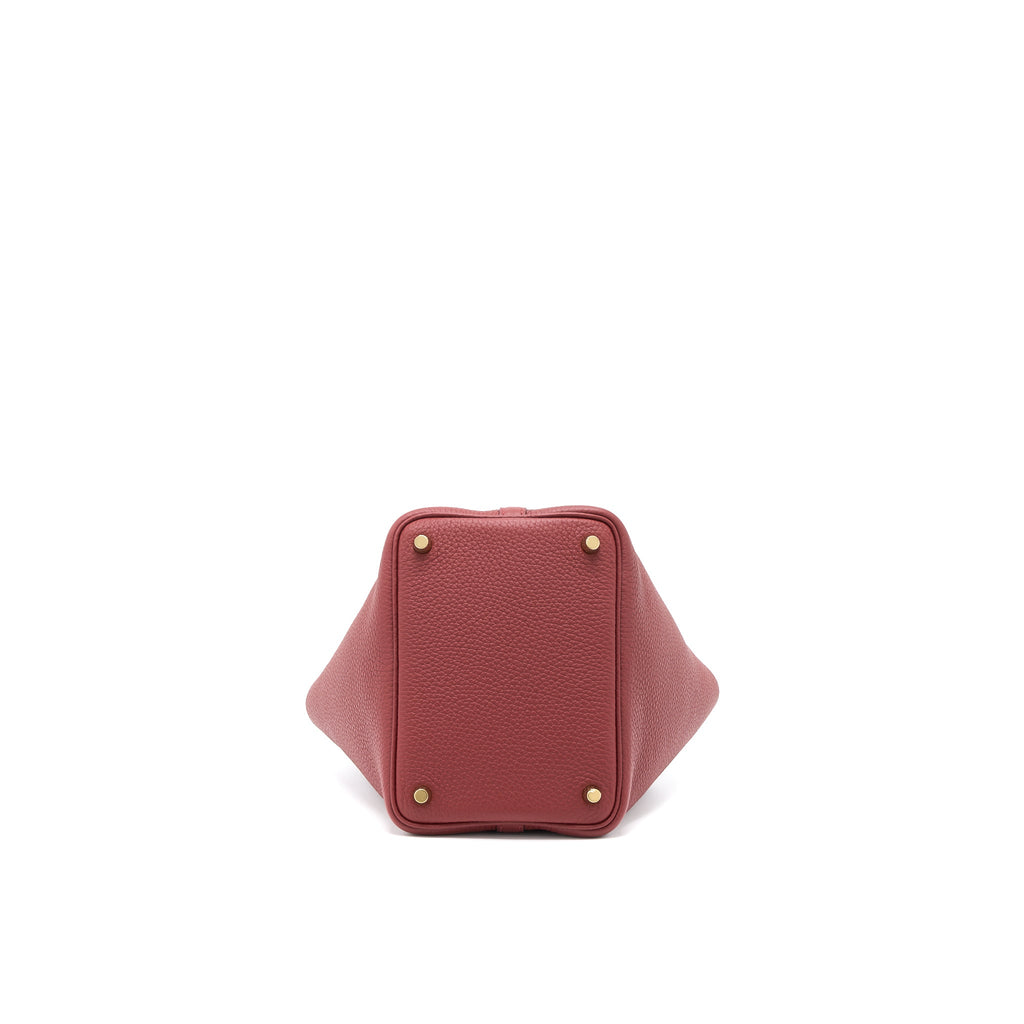 HERMES PICOTIN 18 LOCK BAG CLEMENCE ROUGE H GHW