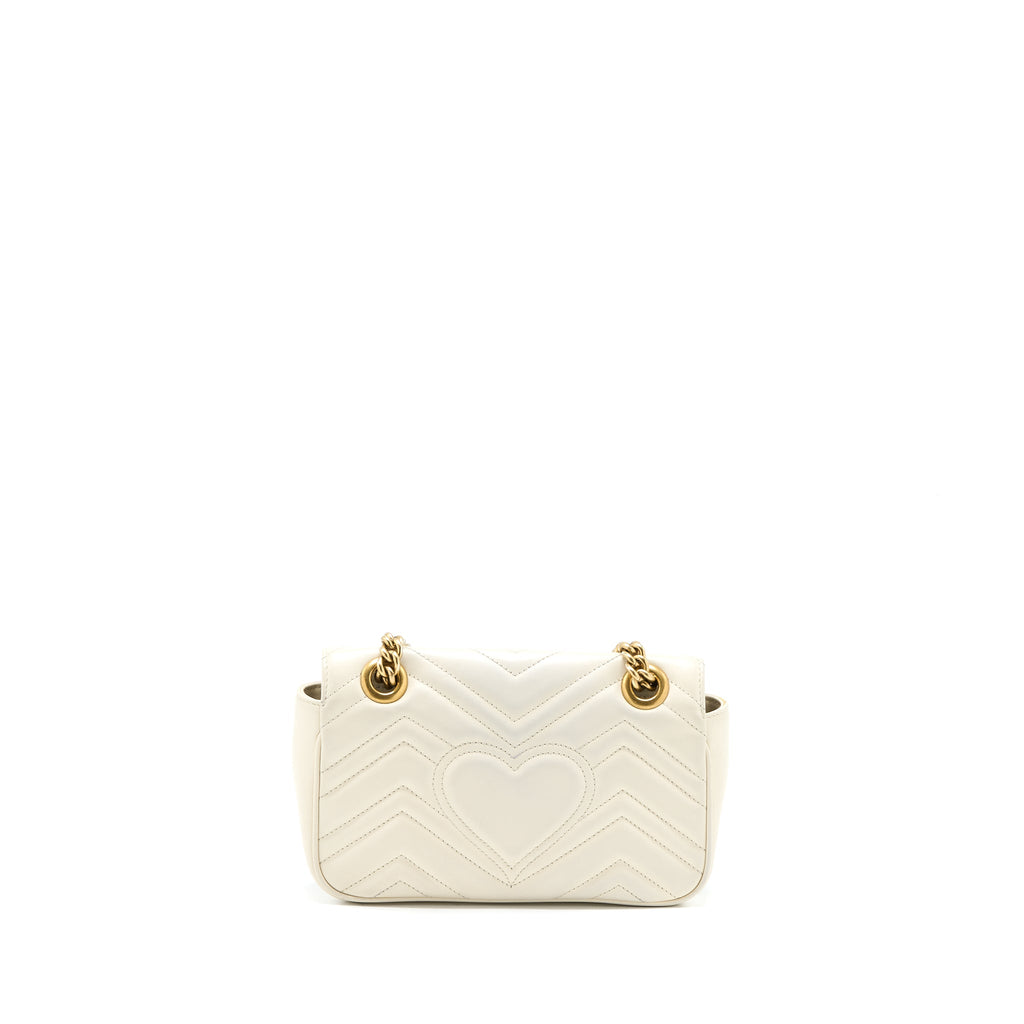 GUCCI MINI MARMONT CALFSKIN WHITE GHW