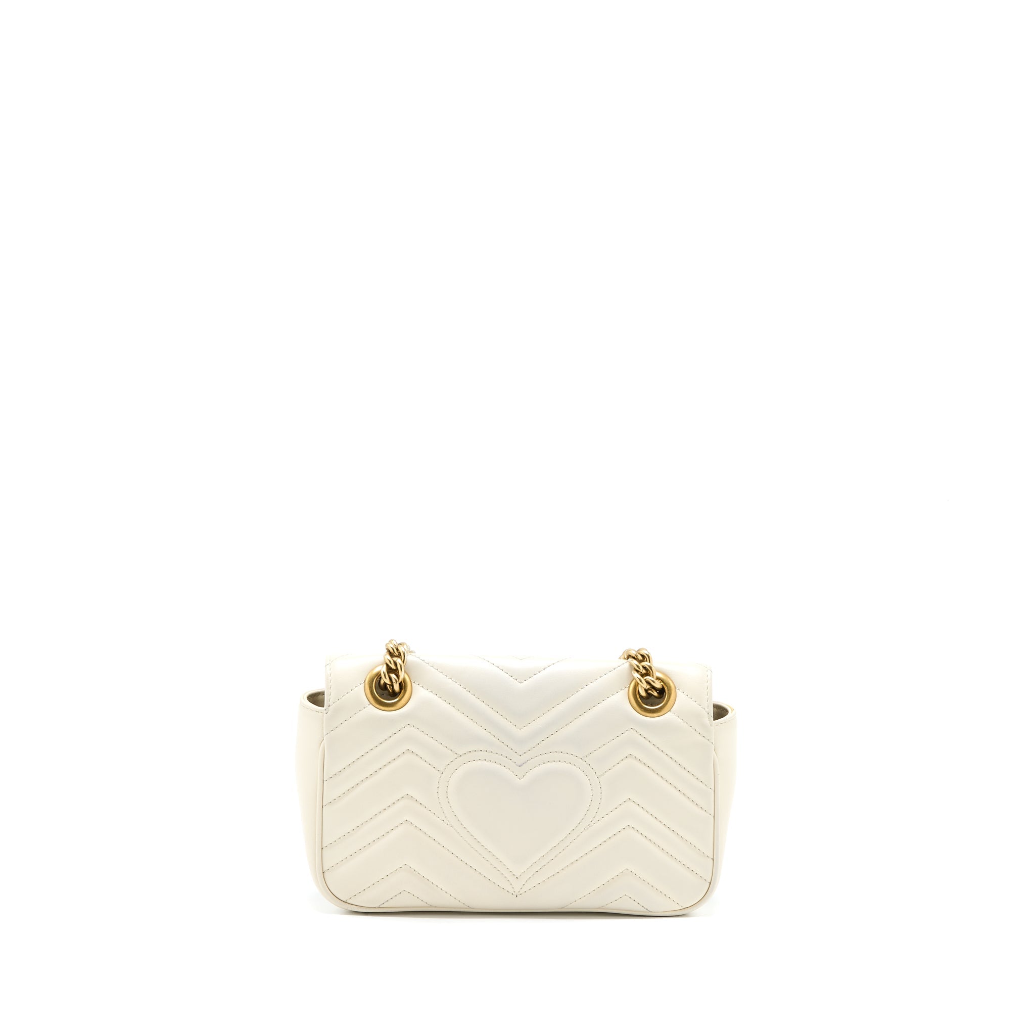 GUCCI MINI MARMONT CALFSKIN WHITE GHW