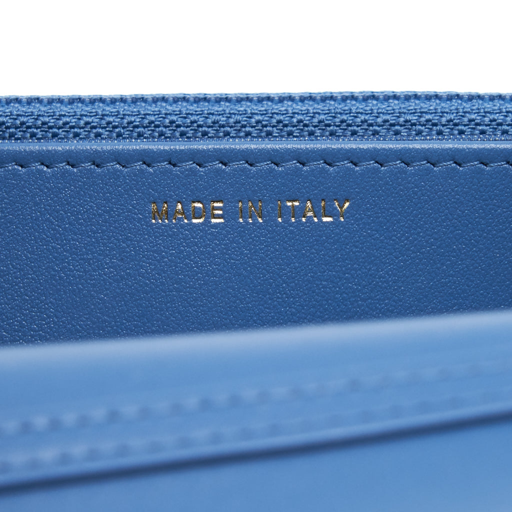 CHANEL 22C PEARL CRUSH  WALLET ON CHAIN DENIM GHW