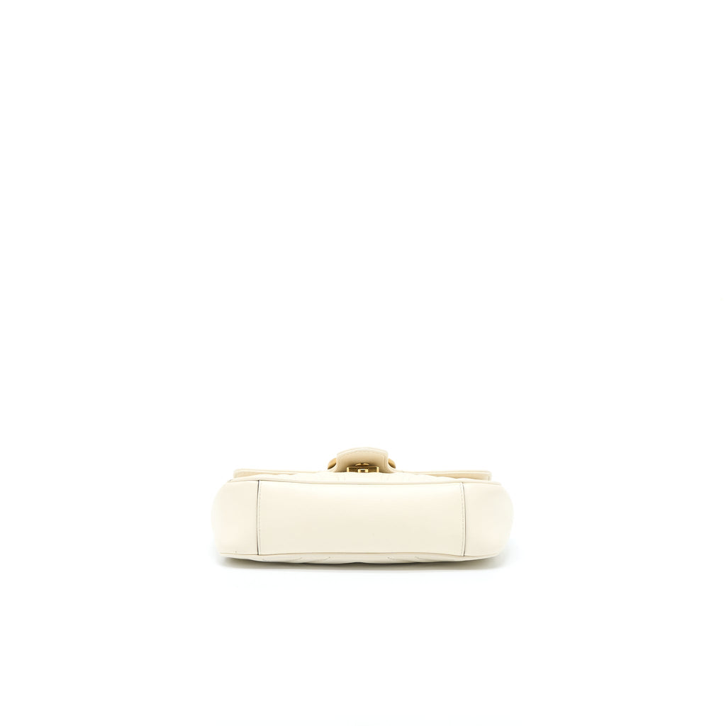 GUCCI MINI MARMONT CALFSKIN WHITE GHW