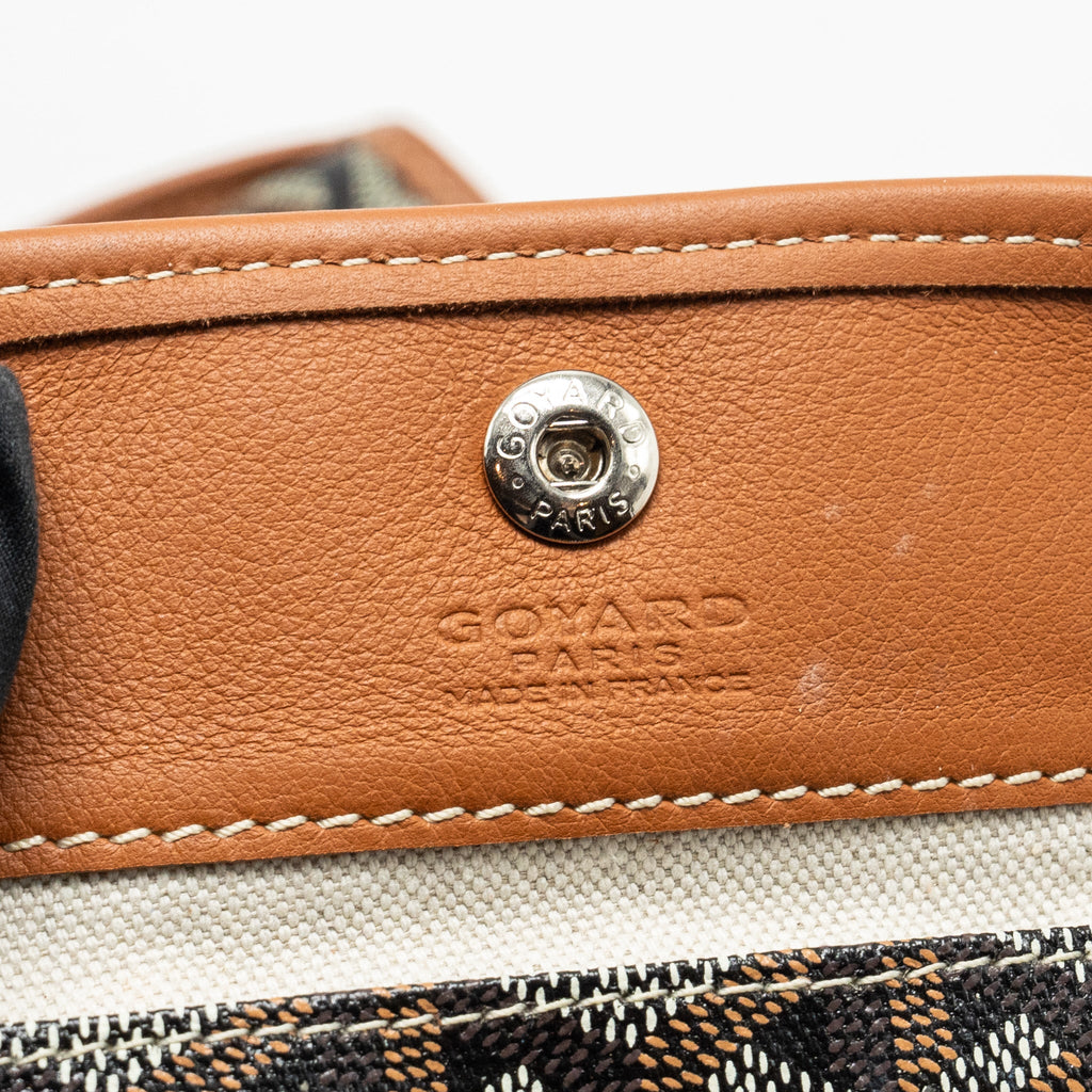 GOYARD MINI ANJOUR TOTE BAG GOYARDLINE CANVAS BROWN SHW