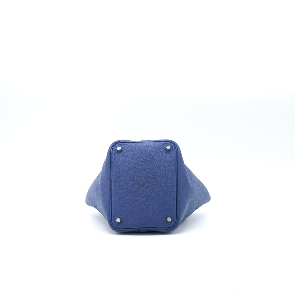 HERMES PICOTIN 18 LOCK BAG CLEMENCE BLEU BRIGHTON/CAPUCINE SHW