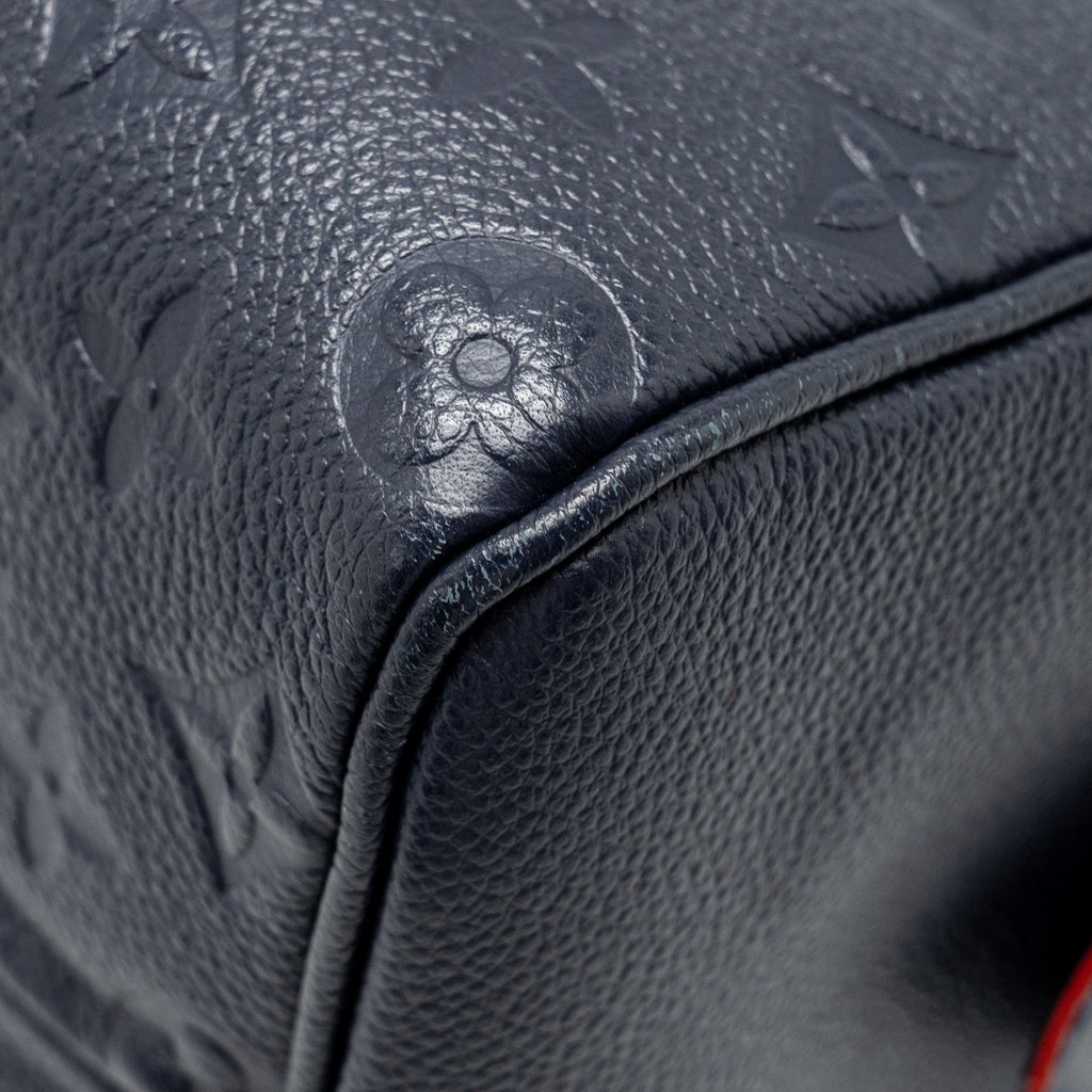 LOUIS VUITTON SPEEDY 25 BANDOULIERE MONOGRAM EMPREINTE NAVY/RED GHW
