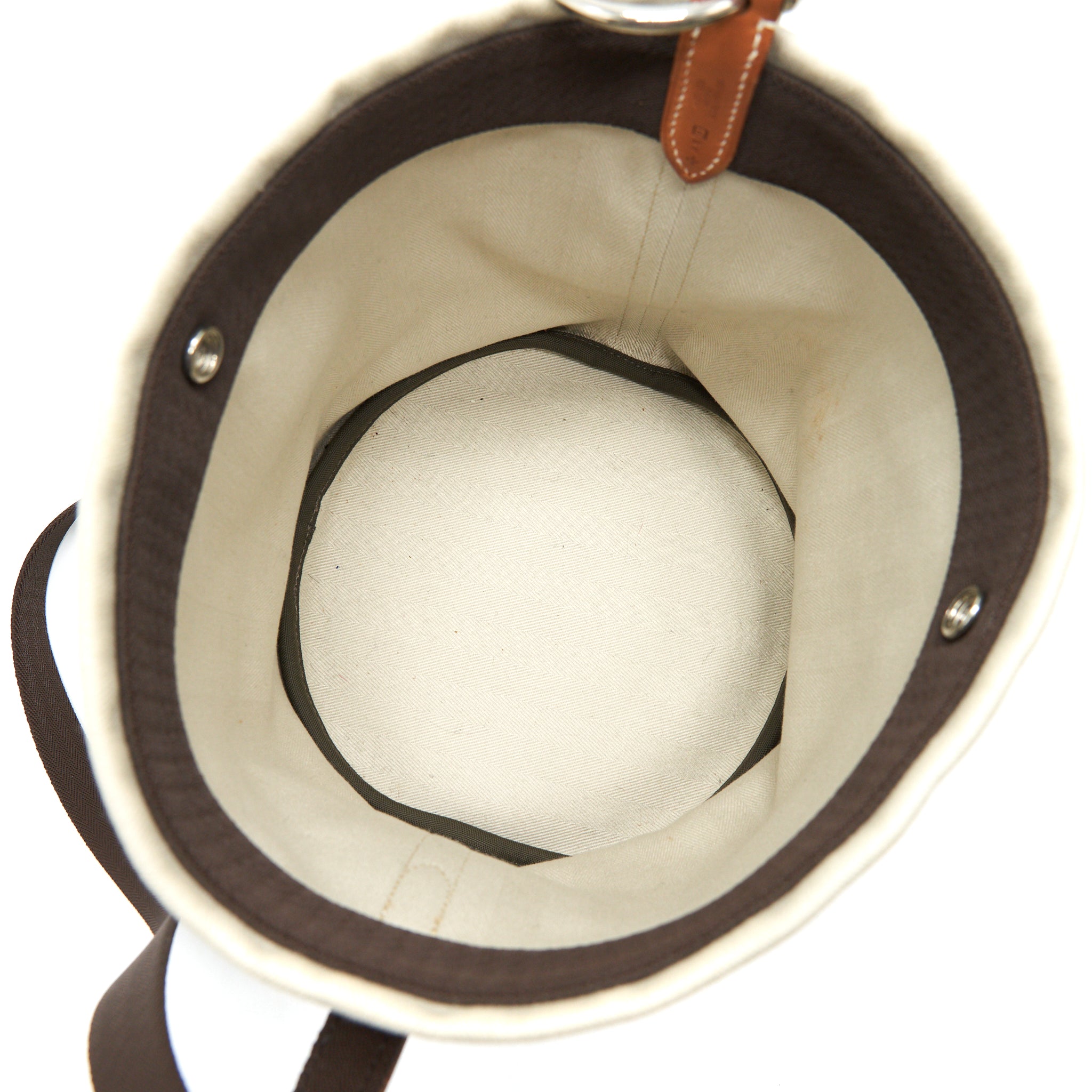 HERMES CANVAS GROOMING BAG/ BUCKET BAG
