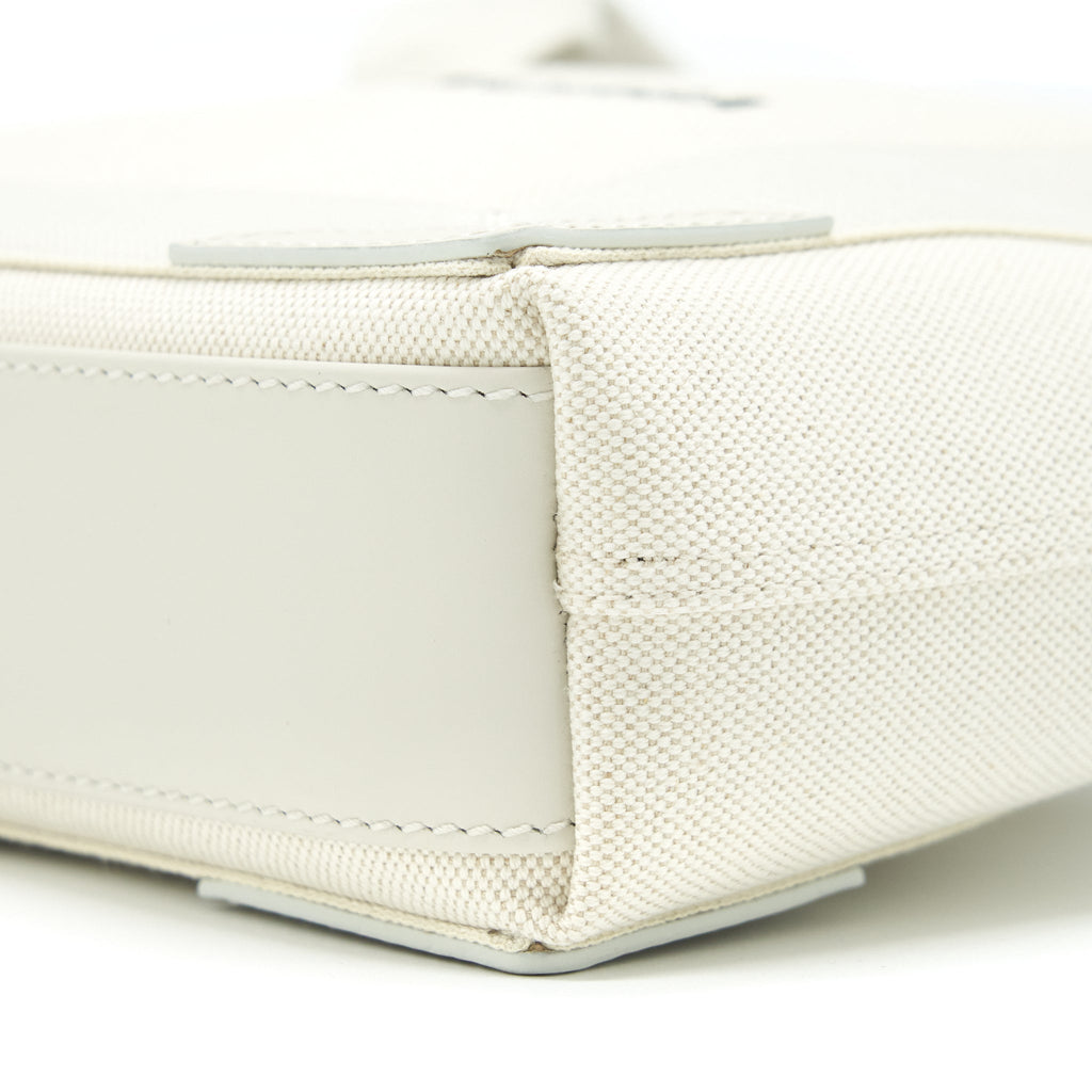 BALENCIAGA CABAS FABRIC/LEATHER OFF WHITE SHW