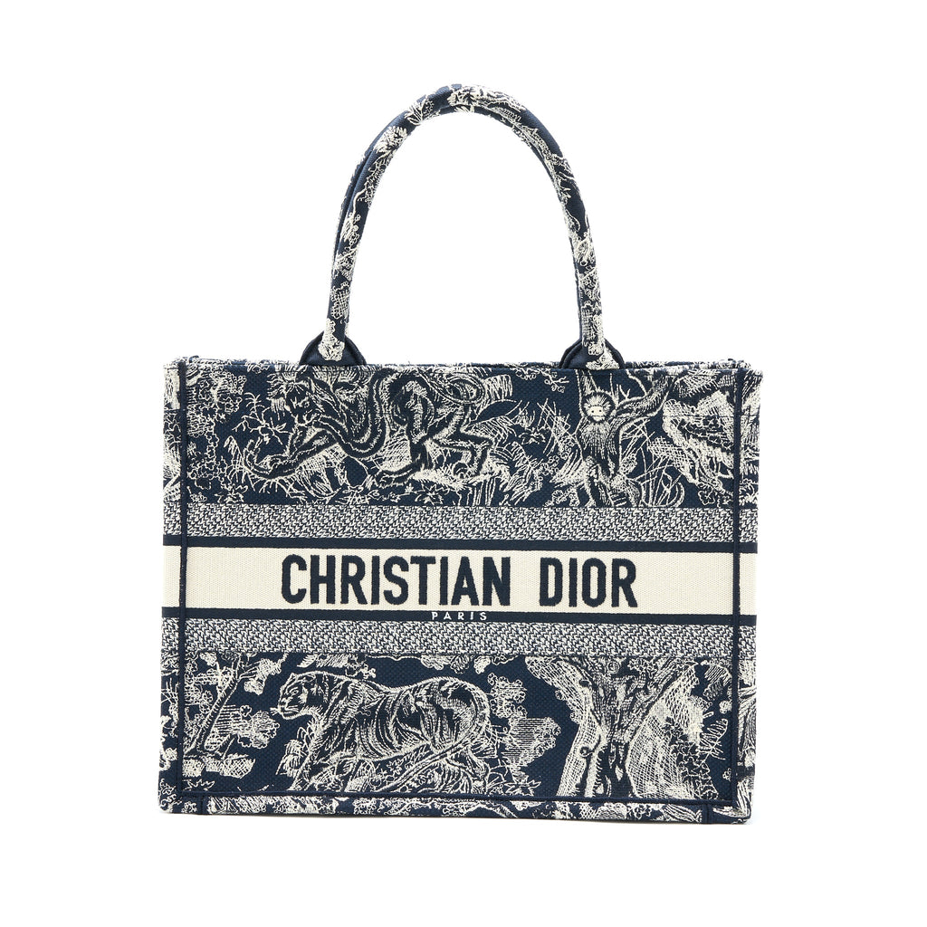 DIOR MEDIUM BOOK TOTE BLUE TOILE DE JOUY EMBROIDERY