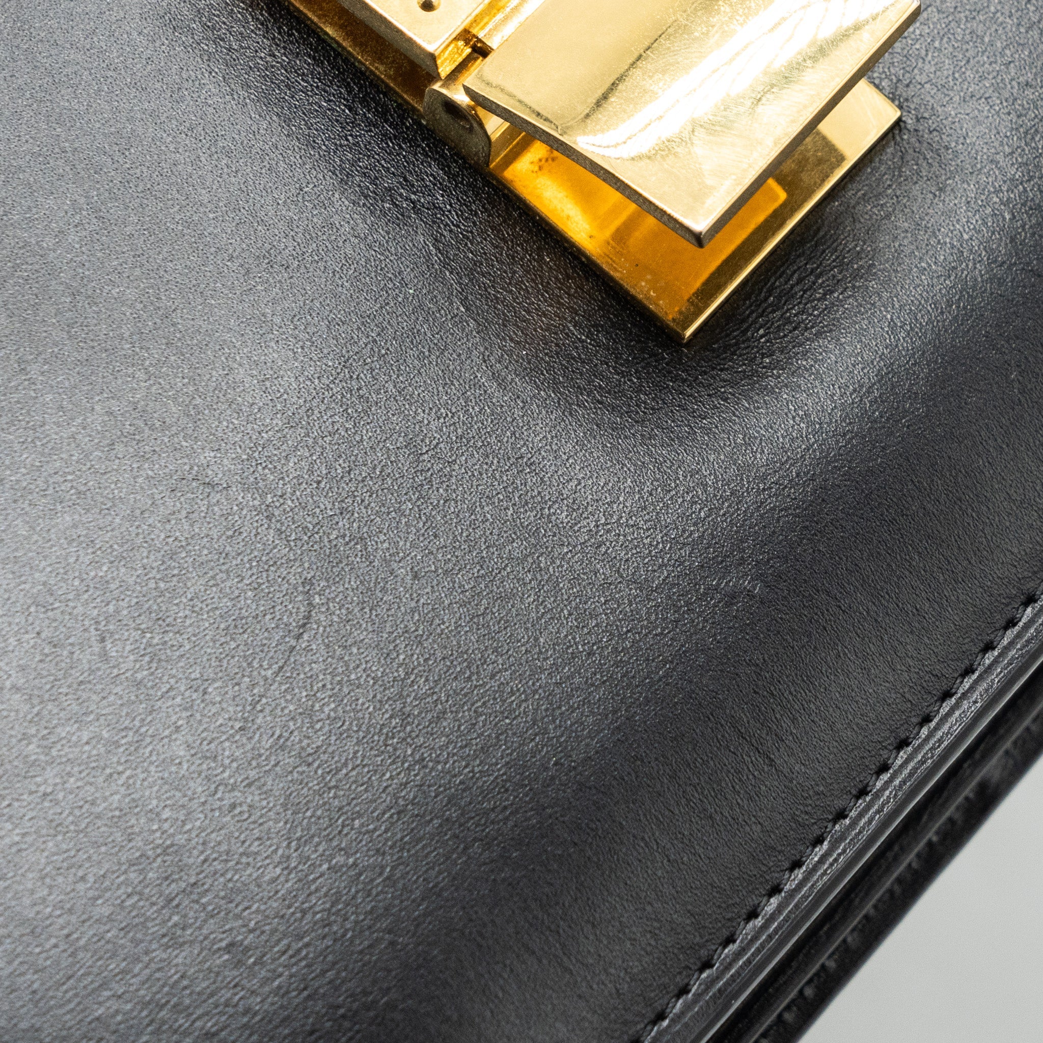 CELINE MEDIUM CLASSIC BOX BAG CALFSKIN BLACK GHW