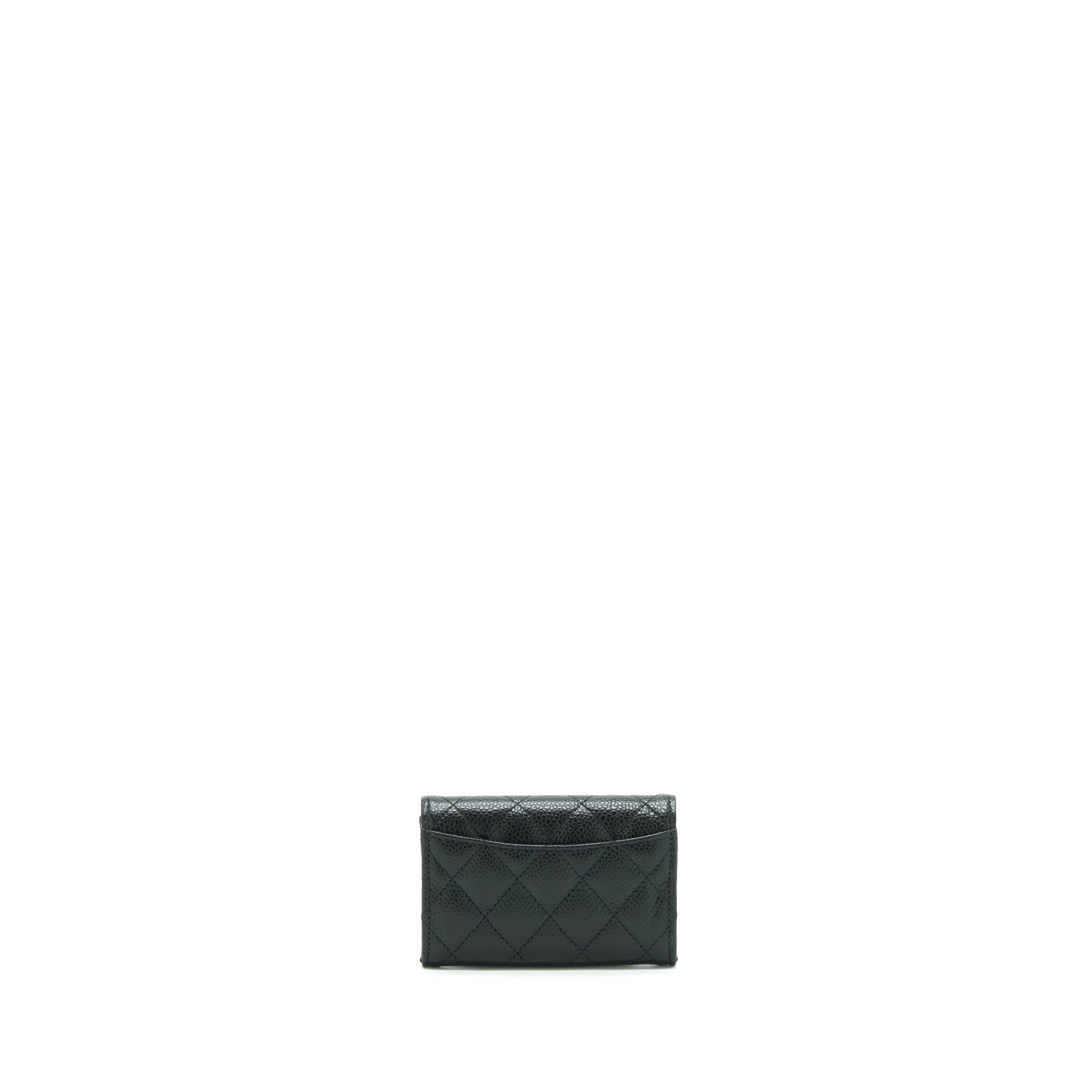 CHANEL CLASSIC FLAP CARD HOLDER CAVIAR BLACK SHW