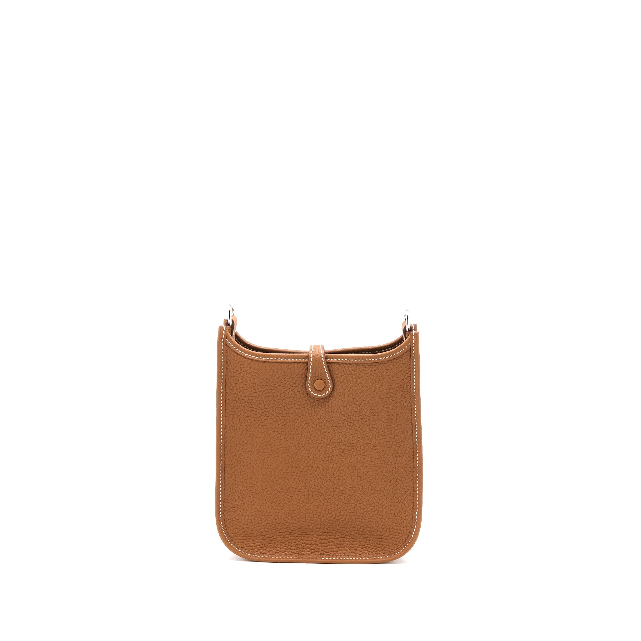HERMES MINI EVELYN CLEMENCE GOLD WITH GOLD-BLANC STRAP SHW