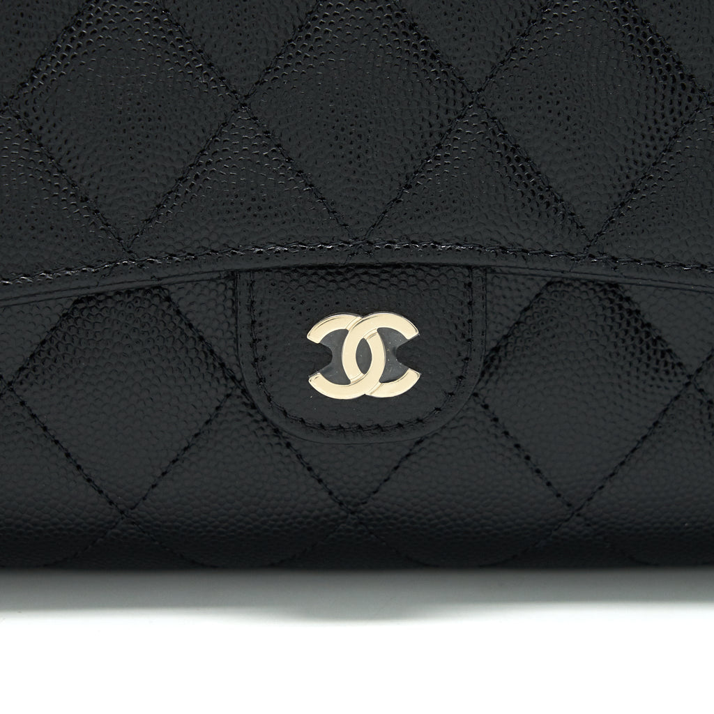 CHANEL 3 IN 1 WALLET ON CHAIN BLACK CAVIAR LGHW