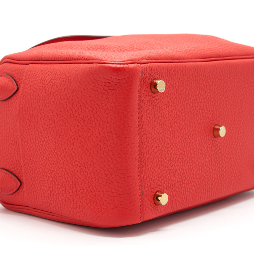 HERMES LINDY 26 CLEMENCE ROUGE DE COEUR GHW