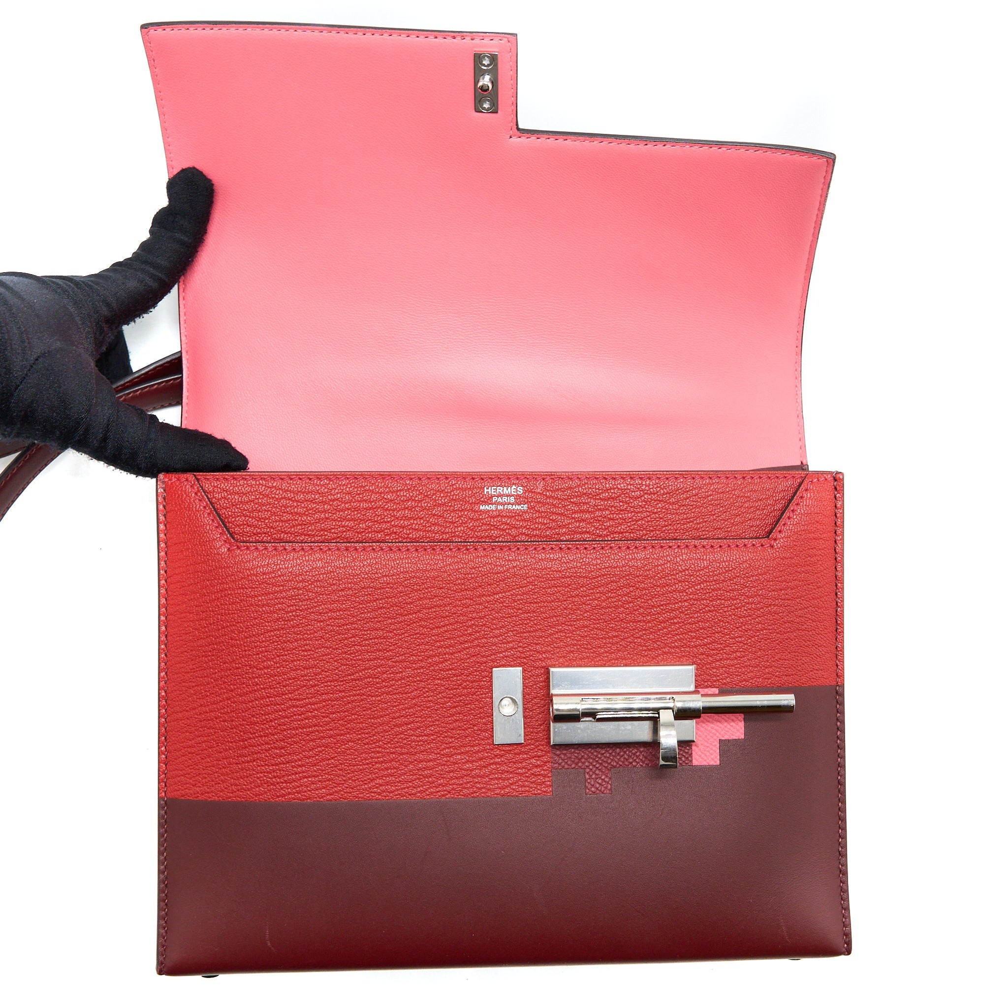HERMES VERROU 23 SOMBER/MYSORE/EPSOM ROUGE H/ROSE AZALEE/MULTICOLOUR SHW