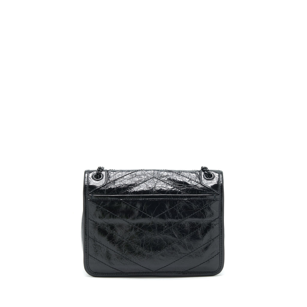 SAINT LAURENT/ YSL NIKI BABY BAG BLACK WITH BLACK HARDWARE